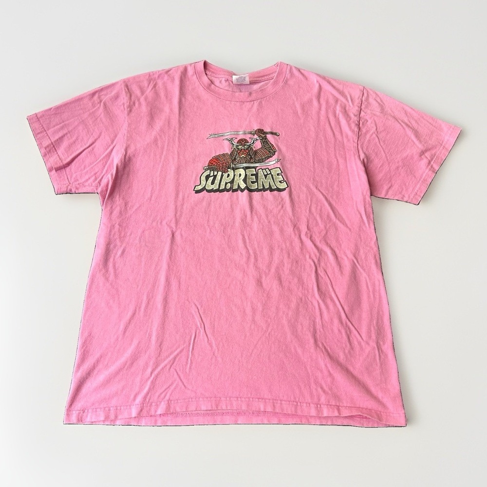 Supreme Samurai Tee T-Shirt Pink FW21 Men's Medium Streetwear Skater Graphic